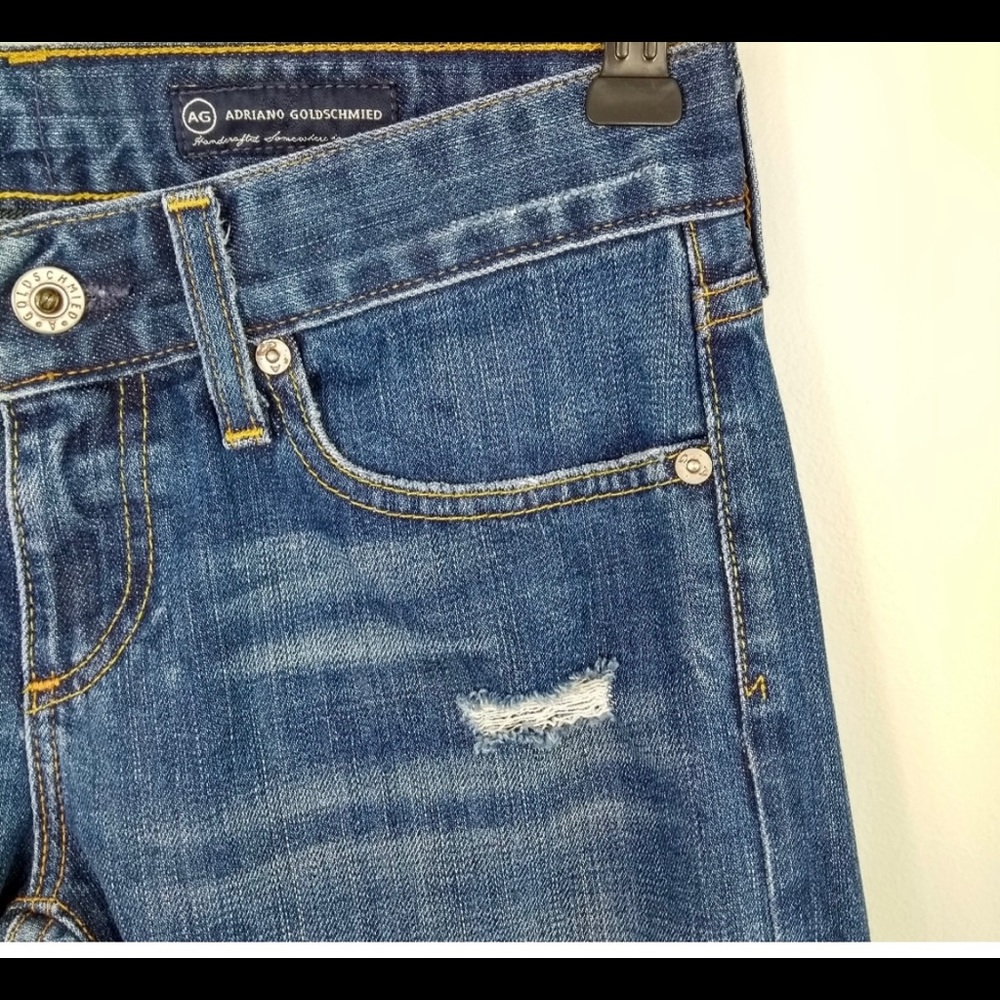 Adriano Goldschmied the Tomboy medium wash relaxed straight leg jeans size 25R